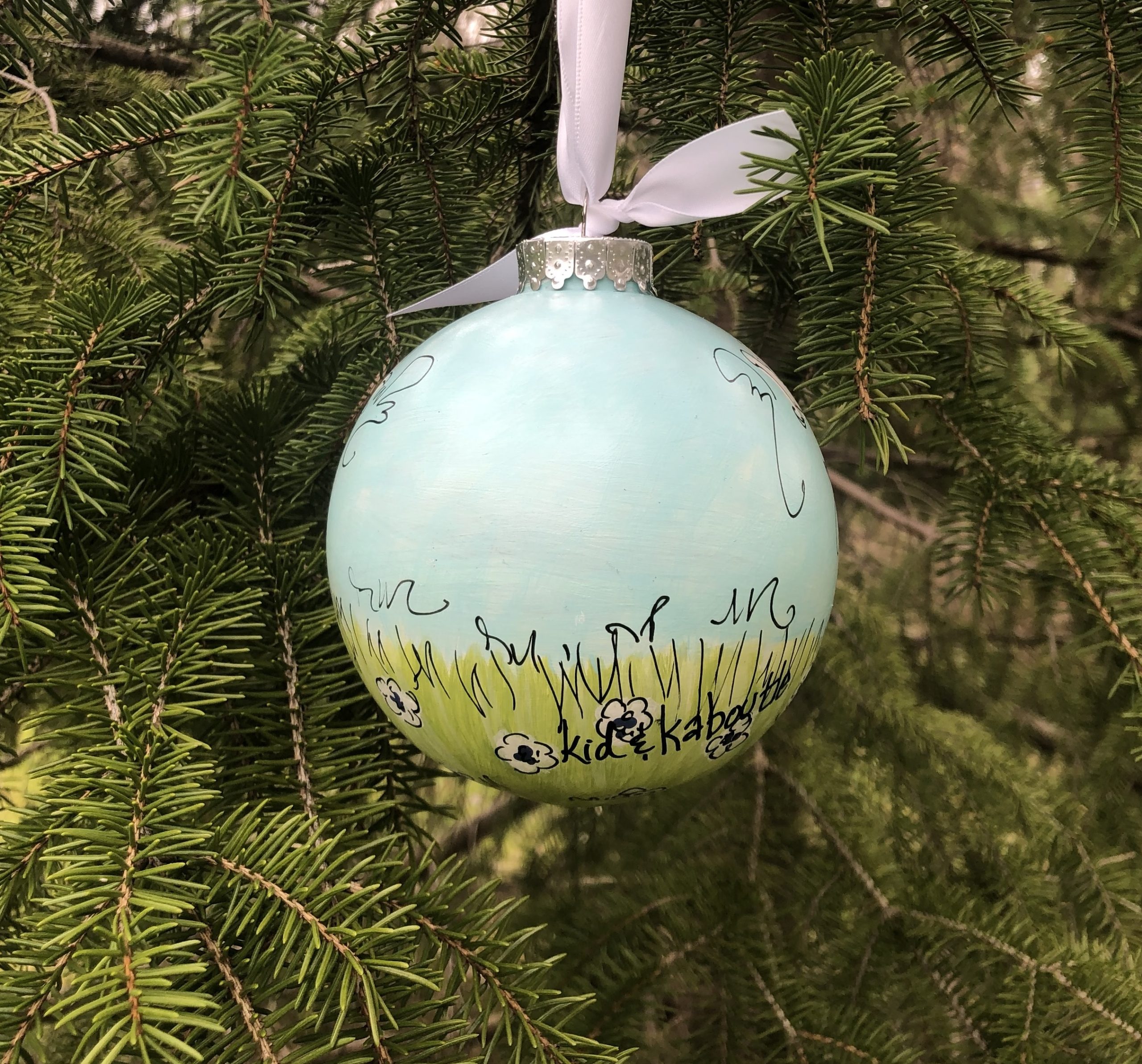 Whimsical Boy Baptism on Plastic Disc Ornament, Ideal Personalized Gift to Celebrate Baby's Religious Event